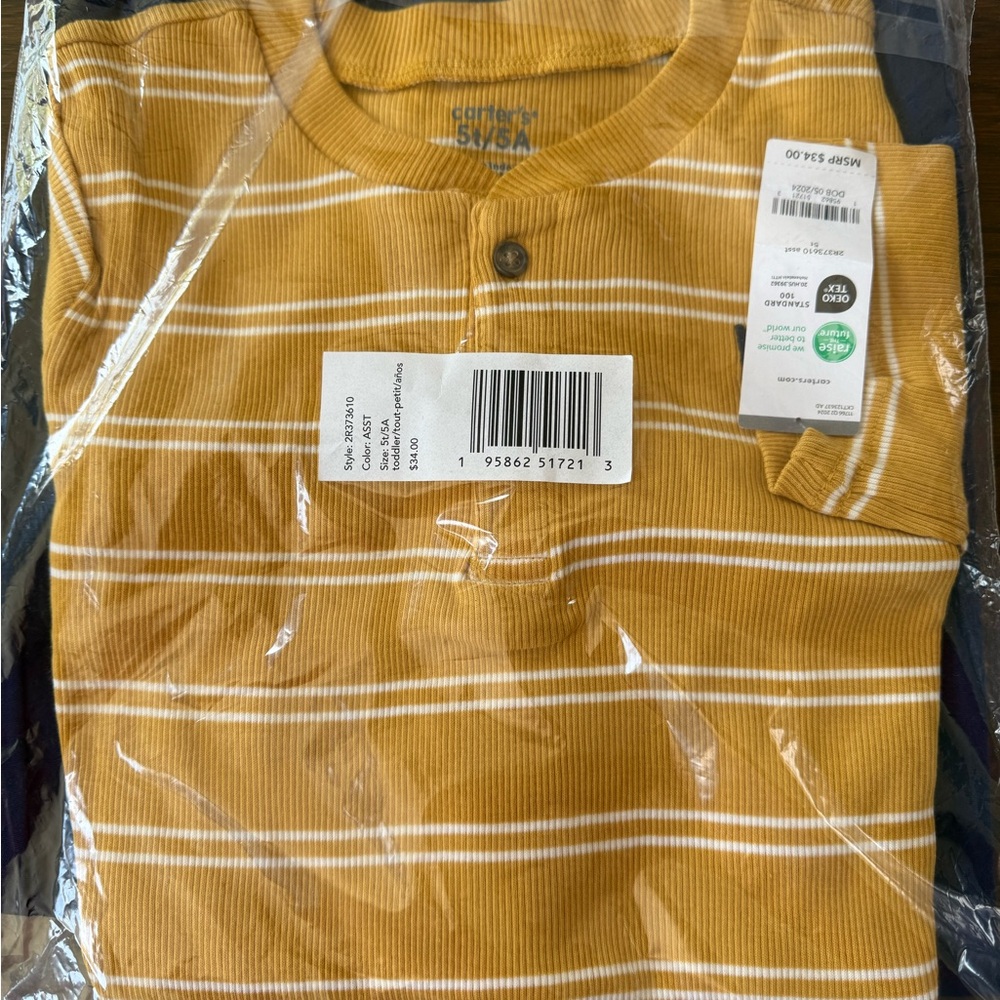 Carter's Yellow and Blue Short Sleeve & Pant Matching Set